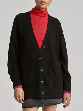 Rag & Bone Black Cashmere Cardigan Sweater Size XS
